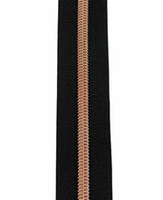 #5 Nylon Zipper Tape - black rose gold - by the yard